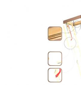 Лестница чердачная 70x80x280 см - вариант 1