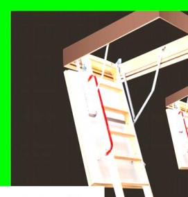 Лестница чердачная 70x80x280 см - вариант 3