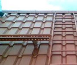 Лестница кровельная металлпрофиль - вариант 4