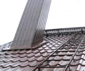 Лестница кровельная металлпрофиль - вариант 3