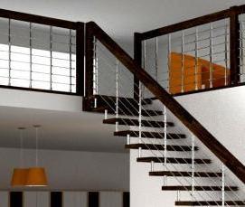 Лестница межэтажная деревянная - модель 4