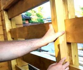 Лестница на террасу деревянная - тип 4