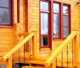 Лестница на террасу деревянная - тип 2