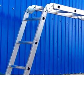 Лестница секционная алюминиевая 9 метров - вариант 4