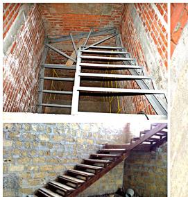 Лестница в погреб металлическая - вариант 3