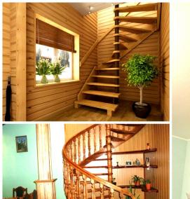 Лестница винтовая деревянная - модель 3