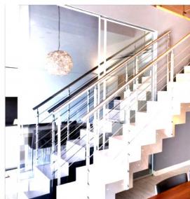 Лестничные перила из дерева - модель 3