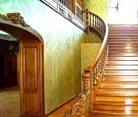 Лестничный марш деревянный - модель 1