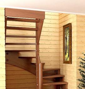 Лестницы на второй этаж на заказ - тип 4