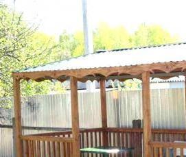 Летние беседки для дачи из дерева - тип 1