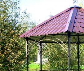 Летние беседки для дачи из металла - тип 4