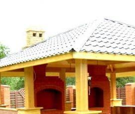 Летние беседки для дачи из металла - тип 3