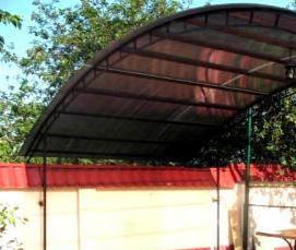 Летние беседки для дачи из поликарбоната - вариант 1