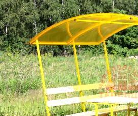 Летние беседки для дачи из поликарбоната - вариант 4