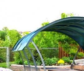 Летние беседки для дачи из поликарбоната - вариант 2