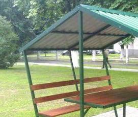 Летние беседки металлические - вариант 4