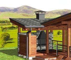 Летние беседки с мангалом - вариант 4