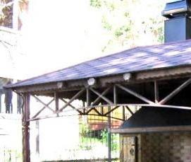 Летняя кухня в открытой беседке - модель 2