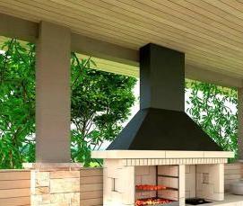 Летняя печь-барбекю - модель 3