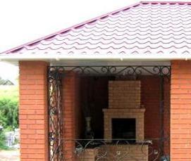 Мангальная беседка из металла - тип 3