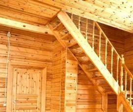 Мансардные деревянные лестницы - модель 3