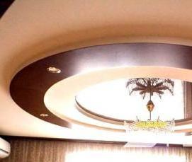 Матовый натяжной потолок круглый - модель 3