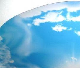 Матовый натяжной потолок круглый - модель 2