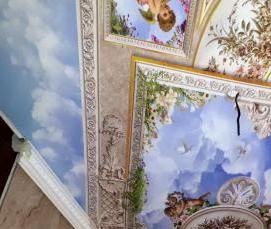 Матовый натяжной потолок с фотопечатью - модель 1