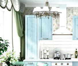 Мдф панели голубые - вариант 4