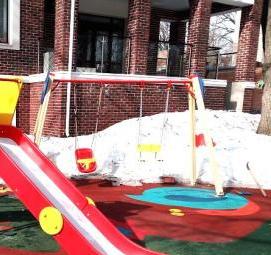 Металлическая горка для детской площадки - тип 2