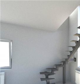 Металлическая лестница на монокосоуре - модель 1