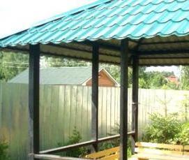 Металлические беседки для дачи - тип 1