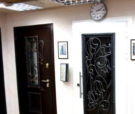 Металлические стеклянные входные двери - тип 2