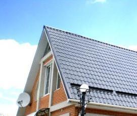 Металлочерепица серый графит - вариант 1