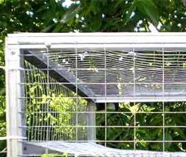 Металлоконструкция стеллаж с клетками для кроликов - вариант 1