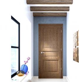 Межкомнатная дверь черный дуб - вариант 1