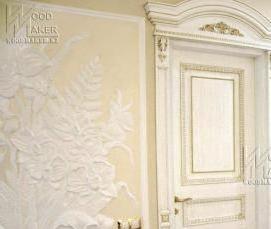 Межкомнатные двери белая патина с золотом - вариант 1