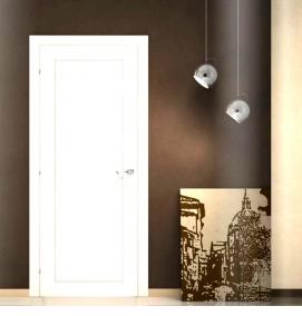 Межкомнатные двери черные со стеклом - модель 4