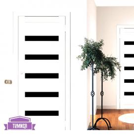 Межкомнатные двери с черным стеклом - вариант 2