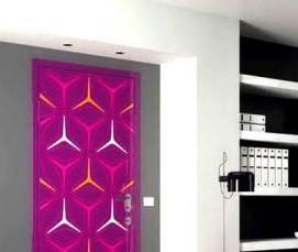 Межкомнатные двери с витражным стеклом - тип 4