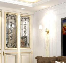 Межкомнатные перегородки с витражами - модель 1