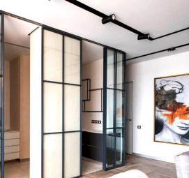 Межкомнатные перегородки с витражами - модель 4