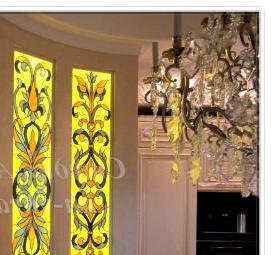 Межкомнатные перегородки с витражами - модель 2