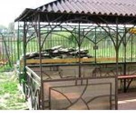 Мини беседка из металла - тип 1