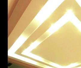 Многоуровневые натяжные потолки из гипсокартона - модель 4