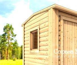 Мобильная баня бытовка - модель 1