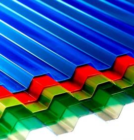 Монолитный поликарбонат синий - модель 1