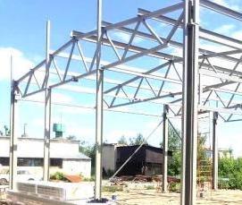 Монтаж ангаров из металлоконструкций - вариант 2