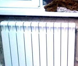 Монтаж батарей отопления - вариант 3