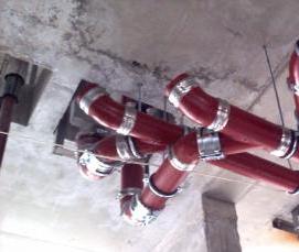 Монтаж безраструбной чугунной канализации - модель 3